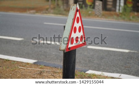 road sign board with radium