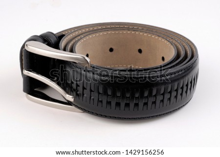 Black LUXURY Men's Leather Belts Round Shape Made of Different Angles Alternative Composition Buy on Men's Fashion Elegance Trend