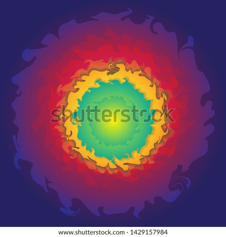 colorful abstract circle paper cut background design | circle illustration
