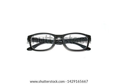 Optical glasses Mock up isolated on white background.Real photo.
