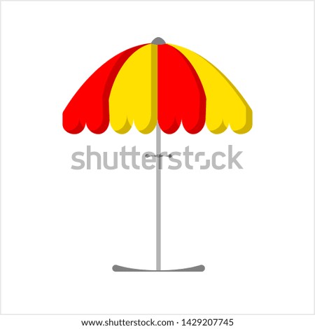 Beach Umbrella Icon Vector Art Illustration