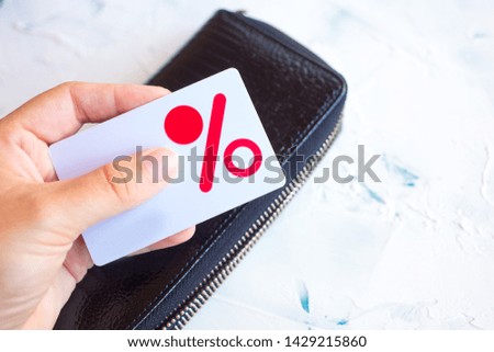 Black wallet for money and credit cards
