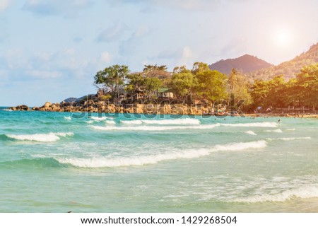 Amazing beach beautiful seascape panorama.