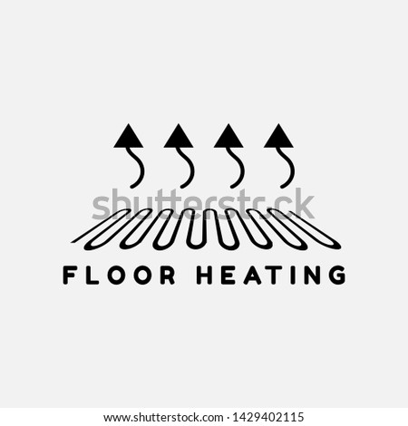 System of heating icon.floor Heating system icon