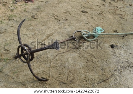 Anchor of small fishing boat 