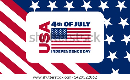 Independence Day in the United States. Fourth of July. Poster, template, greeting card, banner, background design. Vector EPS 10.
