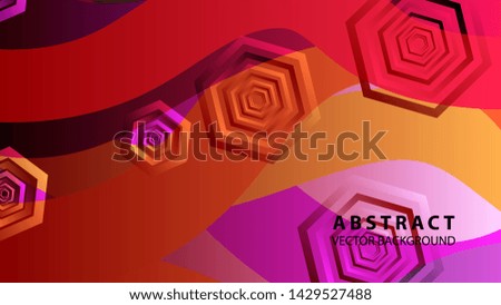 Abstract hexagon background with gradient color . Technology polygonal design . Vector