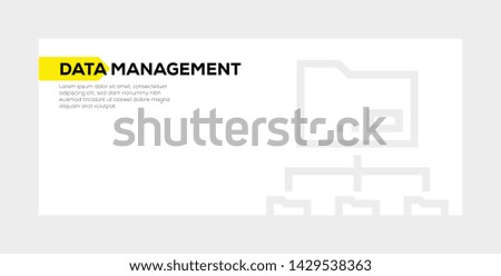 DATA MANAGEMENT AND ILLUSTRATION ICON CONCEPT