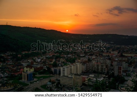 Nice view in Resita, Romania Royalty-Free Stock Photo #1429554971