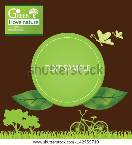 Go green. Save world. vector illustration.