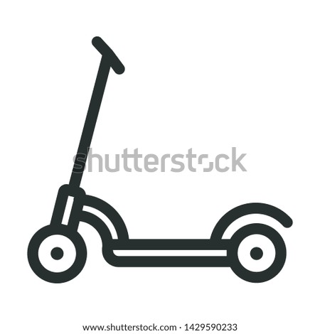 scooter - minimal line web icon. simple vector illustration. concept for infographic, website or app.