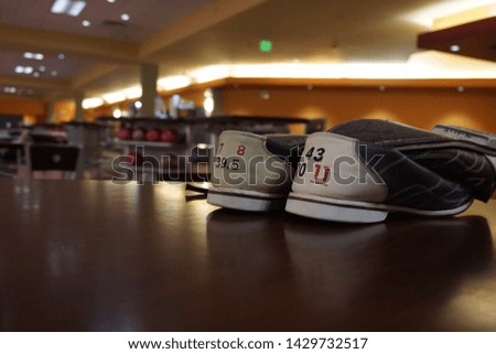 Bowling Shoes In a Bowling Alley