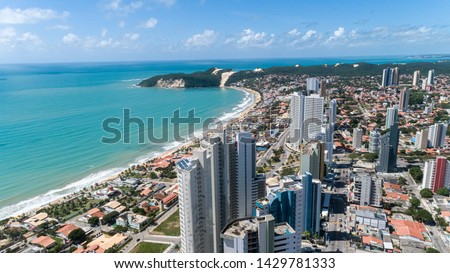 Beautiful aerial image of the city of Natal, Rio Grande do Norte, Brazil. Royalty-Free Stock Photo #1429781333