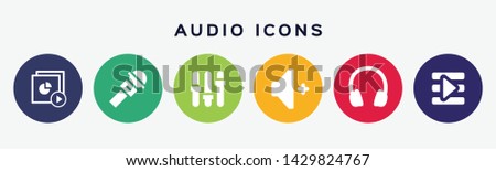 Vector set music - audio icons.