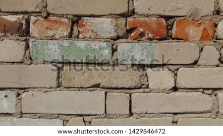 texture and background of old brick wall in the daytime