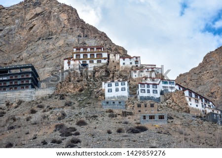 a picture of the famous KEY MONASTERY of SPITI VALLEY in himachal pradesh, India 