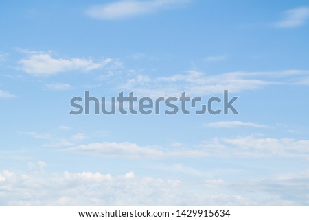Blue sky with white clouds, nature sky landscape.