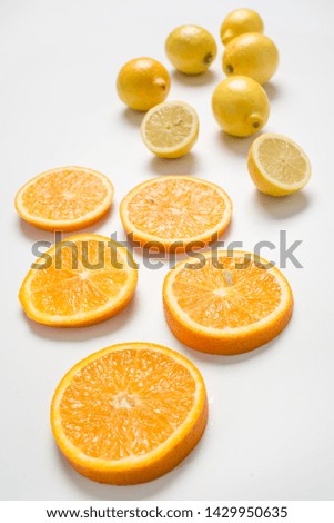 slices of orange and lemon