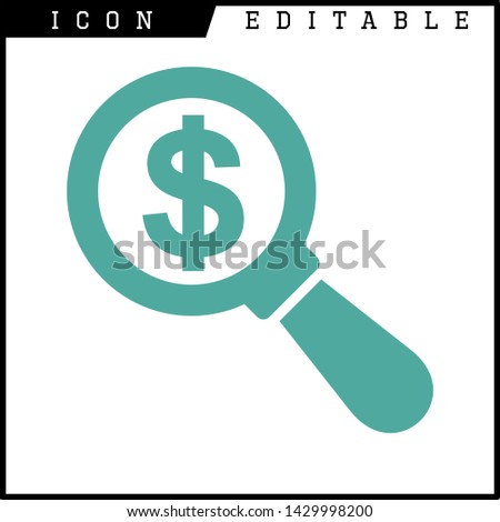 finance, business, money, dollar icon isolated sign symbol vector illustration - vector