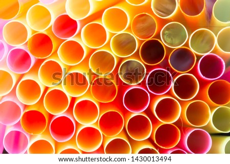 a bundle of colored straws