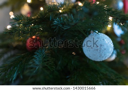 christmas tree green and balls