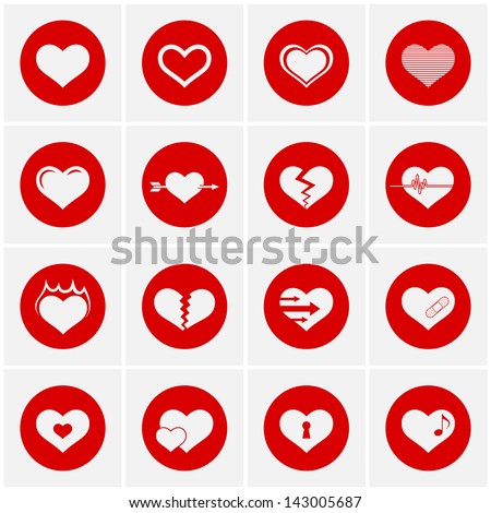 Heart Icon Set Royalty-Free Stock Photo #143005687