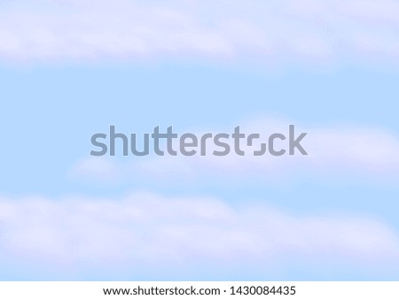 clouds spread in the light blue sky background, realistic cloud vectors