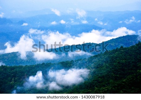Mountain with Clouds, Landscape Photography.Chiang Mai.Thailand