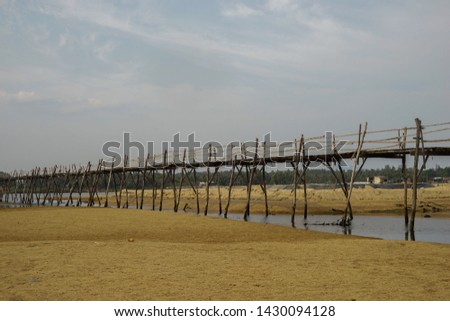 The longest wooden bridge in Vietnam.