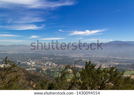 Panoramic view of the city of Los Angeles, California in clear sunny weather from a height. Concept, glamorous lifestyle.
