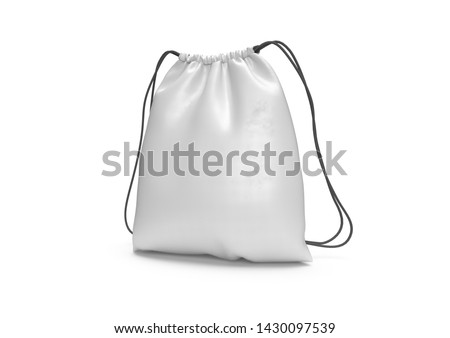 White Backpack bag mockup isolated 3D Royalty-Free Stock Photo #1430097539