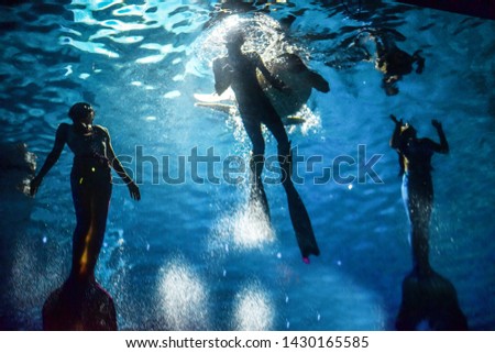 Submarine Photography Potential Underwater Mermaid