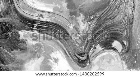 wind music, allegory, abstract naturalism, Black and white photo, abstract photography of landscapes of the deserts of Africa from the air, aerial view, contemporary photographic art, 