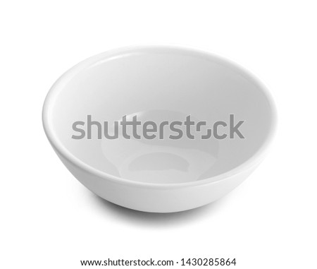 empty bowl on white background Royalty-Free Stock Photo #1430285864