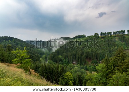 Green Landscape after storm, Czechia