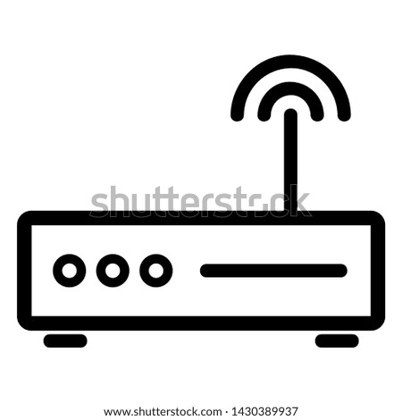Vector Illustration of black line Wifi Icon