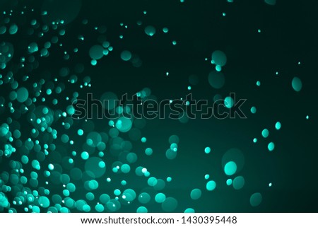 Sparkling green bokeh background, Take pictures with digital camera, Customize colors with photoshop.