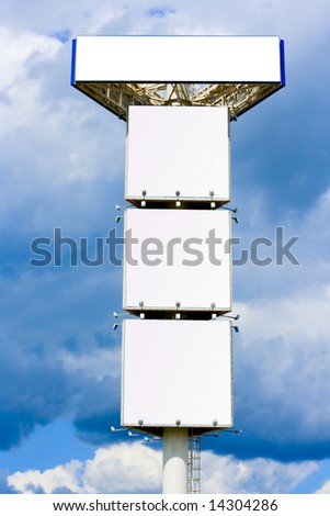 Giant 30 meter mast for Quadruple advertisement billboard -   -  of "Billboards" series in my portfolio