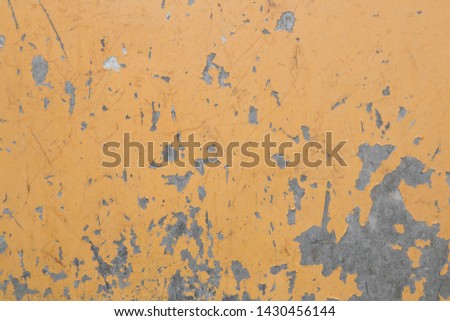 Old paint and rusty yellow broken. (Horizontal)
