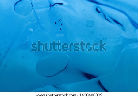 Blue Water Background With Bubbles and Drops