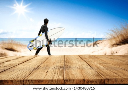 Summer background of free space for your decoration with blurred beach and summer time. 