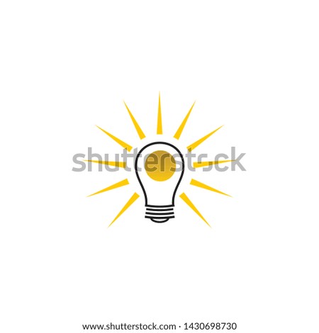 Ecological bulb lamp logo design vector template