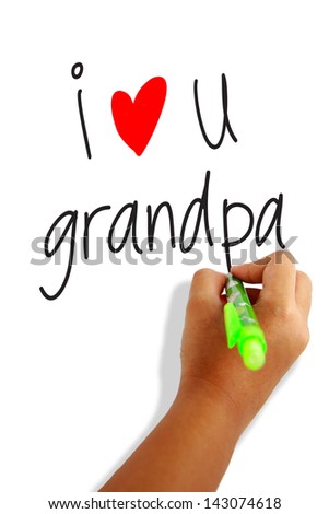 i love grandpa greeting card