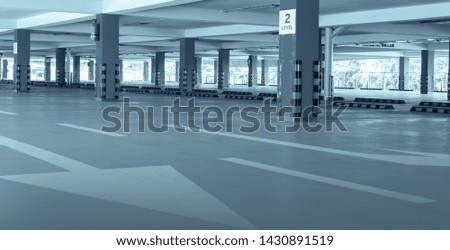 empty Parking garage underground, industrial interior
