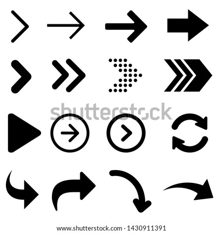 Arrow vector icon. Signs Direction Icon Set. Arrow symbol illustration.