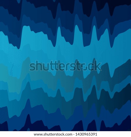 Light BLUE vector pattern with wry lines. Colorful geometric sample with gradient curves.  Pattern for busines booklets, leaflets