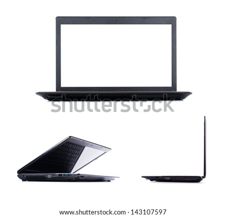 Laptop notebook isolated on white background