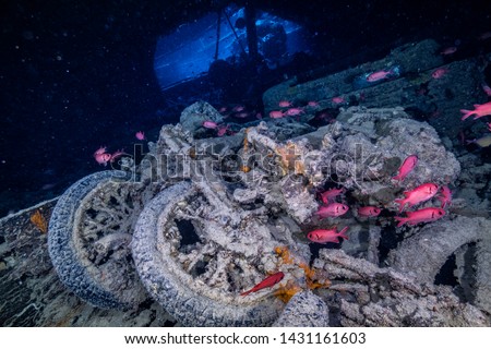 Wrecks of The Red Sea Thistlegorm Royalty-Free Stock Photo #1431161603