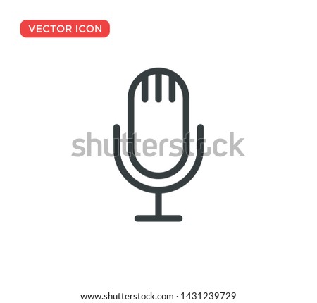 Microphone Icon Vector Illustration Design