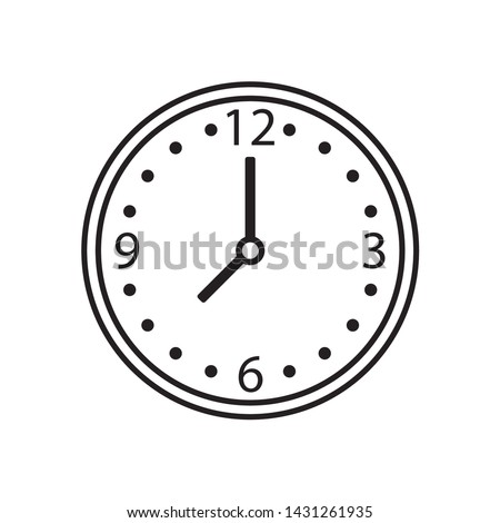 Time Сlock icon vector icon for web design in a flat style